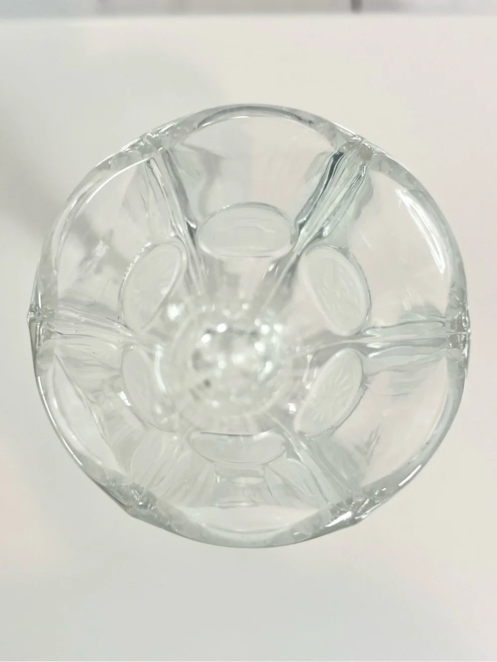 Vintage Fostoria Clear Coin Glass Bud Vase - 8
